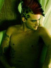 Punk With Mohawk and Tats Rubs in the Tub by Alternadudes image #6