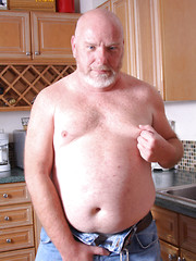 Bald daddy bear Sterling Steel shows his small cock by Pantheon Bear image #8