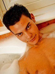 Sexy twink Tino takes a bath and then a shower and shows off his long boy-cock. by Boys Nation image #6