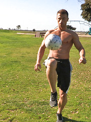 Hot athlete Gustav shows his beautiful sixpack, workout outdoors and then strokes his cock by SeanCody image #7
