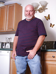 Bald daddy Sterling Steel shows his small cock by Hot Older Male image #7