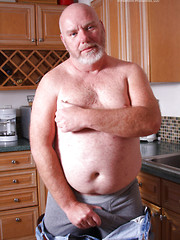 Bald daddy Sterling Steel shows his small cock by Hot Older Male image #7