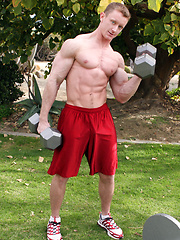 Clark working out and strokes his muscle cock by SeanCody image #6