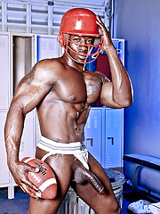 Ebony athlet getting horny at the Locker Room by BlackNHung image #8