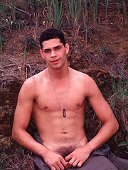 Latino army mechanic naked outdoors by Young Hot Latinos image #6