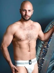 Bald hunk David Chase strokes his dick by High Perfomance Men image #7