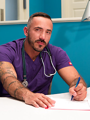 Alessio Romero and Mike Tanner - ass fising in doctors office by Club Inferno image #9