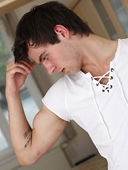 Hairy Justin Walker busts a nut all over his chest. by BF Collection image #5