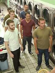 Rude punk gets gangbanged and shoved in the dryer at the laundromat  by Bound in Public image #13