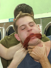 Rude punk gets gangbanged and shoved in the dryer at the laundromat  by Bound in Public image #13