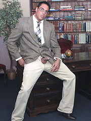 Marcello interviews a new male assistant on the phone then wanks hard by With Marcello image #6