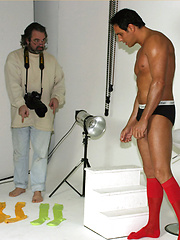 Marcello modelling for a sexy sock shoot in milan by With Marcello image #11