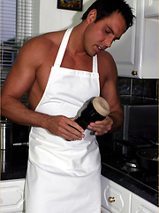 Cooking in the nude makes Marcello\'s cock rock solid by With Marcello image #7