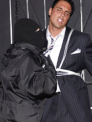 Marcello lives out his kipnap fantasy and gets a wet blowjob from masked man by With Marcello image #12