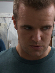 Straight stud gets gang fucked in a crowded cruising bathroom  by Bound in Public image #17