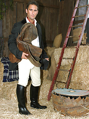 Horse riding gets this hot gay rider so turned on he masturbates in the stables by With Marcello image #9