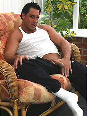 During an afternoon nap, Marcello has a wet dream and has to grab his hard dick and play by With Marcello image #9