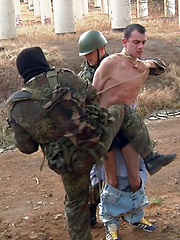 Skinny boy gets tied & forced to fuck by Gay WarGames image #12