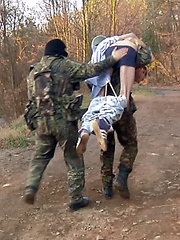 Skinny boy gets tied & forced to fuck by Gay WarGames image #12