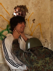 Boy gets punished by two soldiers by Gay WarGames image #11