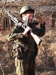 Boy gets punished by two soldiers by Gay WarGames image #11