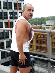 My hung Italian mate gets naked outdoors by Bentley Race image #9