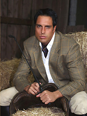 Marcello dressed in full riding suit masturbating in the stables by With Marcello image #9