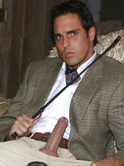 Marcello dressed in full riding suit masturbating in the stables by With Marcello image #9