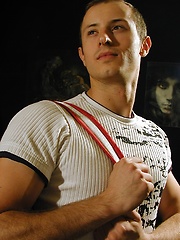 Hard bodied Danny Wynn strokes his cock. by BF Collection image #5