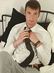 Sexy Sebastian Conally busts a nut onto his tie. by BF Collection image #7