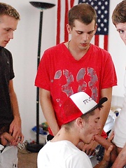  After a few shots of vodka, Jackson, Tyler and Anthony decided Travis needed to pay by Fraternity X image #13