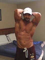 Muscular guy plays with his cock & cums by ChaosMen image #11