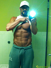 Muscular guy plays with his cock & cums by ChaosMen image #11