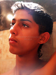 Cute latino twink wanking off his cock by Enigmatic Boys image #9