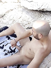 Bald dude Alex Iron jacking off by World of Men image #9