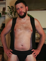 Dark haired gay Randy Scott wanking off his dick by Hairy and Raw image #10