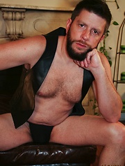 Dark haired gay Randy Scott wanking off his dick by Hairy and Raw image #10