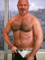 Old bear gets naked by Hot Older Male image #6