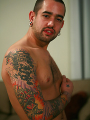 Tattooed guy gets naked by Hot Older Male image #7