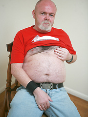 Fat & old David McNamara posing by Pantheon Bear image #8
