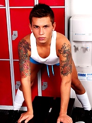 Seth Knight in a locker room by UK Hot Jocks image #6