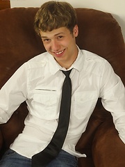 Twink Levi Lee masturbates wearing only his tie. by BF Collection image #6
