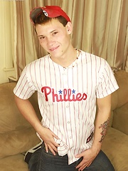 Athletic twink Bladen Sawyer strokes big dick. by BF Collection image #6