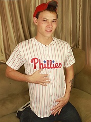 Athletic twink Bladen Sawyer strokes big dick. by BF Collection image #6