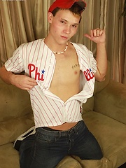 Athletic twink Bladen Sawyer strokes big dick. by BF Collection image #6