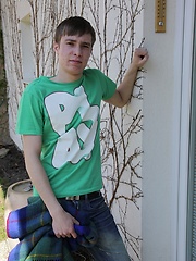 Gorgeous twink Andreas busts hit nut outdoors. by BF Collection image #7
