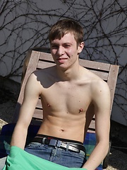 Gorgeous twink Andreas busts hit nut outdoors. by BF Collection image #7