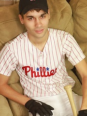 Athletic stud London Sawyer jerks off after baseball game. by BF Collection image #7