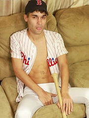 Athletic stud London Sawyer jerks off after baseball game. by BF Collection image #7