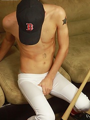 Athletic stud London Sawyer jerks off after baseball game. by BF Collection image #7